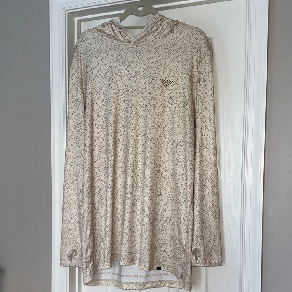 Howler Brothers Beige Dot Hooded Long Sleeve Shirt